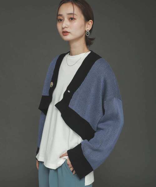 SENSE OF PLACE by URBAN RESEARCH（センスオブプレイスバイアーバンリサーチ）の「ワイドスリーブショートカーディガン（ニット/セーター・レディース・ブラウン/ベージュ/ブラック・ONE）」の19枚目の写真