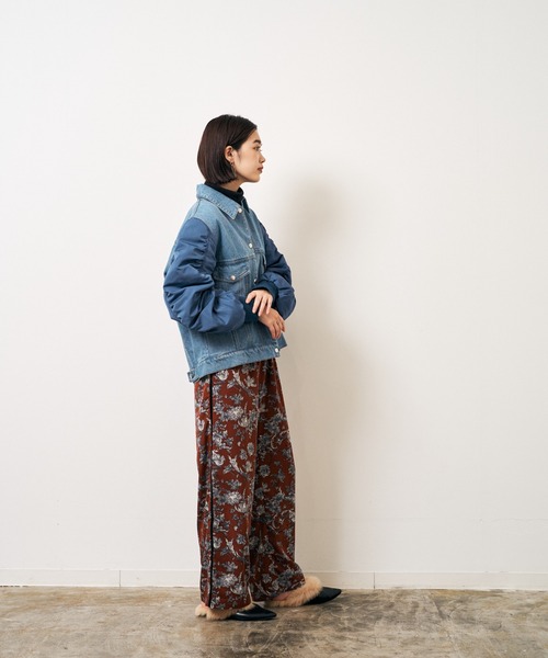 HERENCIA（ヘレンチア）の「ボリュームスリーブ 袖異素材 デニム