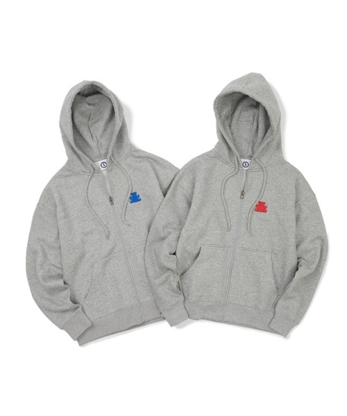 BORN CHAMPS（ボーンチャンプス）の「【BORN CHAMPS】JELLY BEAR ZIP UP / ボーンチャンプス ジェリー ベアー ジップアップ パーカー（パーカー・メンズ・グレー/レッド・SMALL/MEDIUM/LARGE）」の6枚目の写真