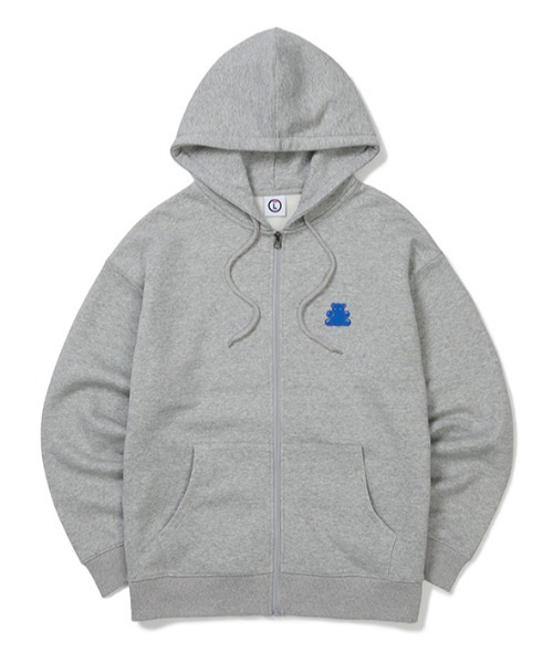 BORN CHAMPS（ボーンチャンプス）の「【BORN CHAMPS】JELLY BEAR ZIP UP / ボーンチャンプス ジェリー ベアー ジップアップ パーカー（パーカー・メンズ・グレー/レッド・SMALL/MEDIUM/LARGE）」の8枚目の写真