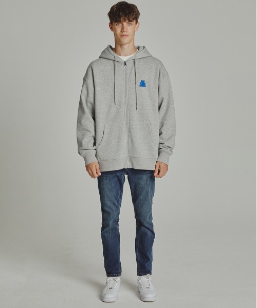 BORN CHAMPS（ボーンチャンプス）の「【BORN CHAMPS】JELLY BEAR ZIP UP / ボーンチャンプス ジェリー ベアー ジップアップ パーカー（パーカー・メンズ・グレー/レッド・SMALL/MEDIUM/LARGE）」の17枚目の写真