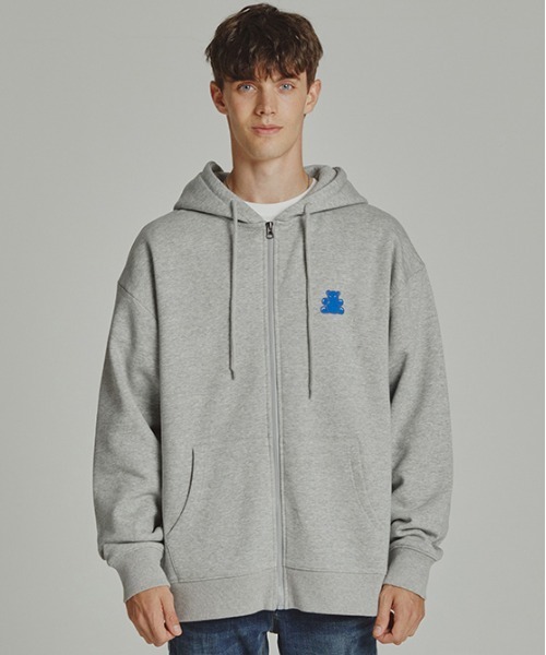 BORN CHAMPS（ボーンチャンプス）の「【BORN CHAMPS】JELLY BEAR ZIP UP / ボーンチャンプス ジェリー ベアー ジップアップ パーカー（パーカー・メンズ・グレー/レッド・SMALL/MEDIUM/LARGE）」の14枚目の写真