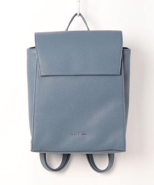 LA BAGAGERIE(ラバガジェリー)の「フェイクレザースクエアリュック(バックパック/リュック・レディース・グリーン/ブラック/グレイッシュベージュ/ブルー・FREE)」の4枚目の写真