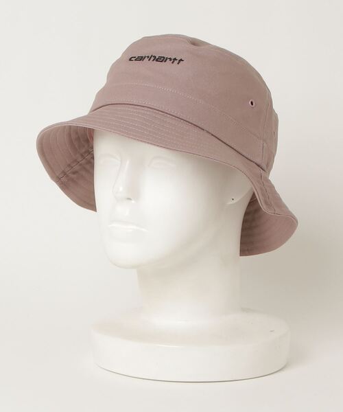Carhartt WIP（カーハートダブリューアイピー）の「SCRIPT BUCKET HAT（ハット・メンズ・ブラック/グレー/ブルー/ライトブラウン/カモフラージュ/ライトピンク・S/M/M/L/L/XL）」の5枚目の写真