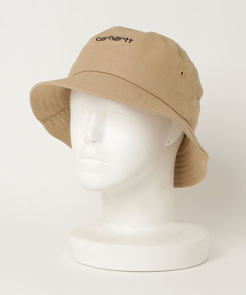 Carhartt WIP（カーハートダブリューアイピー）の「SCRIPT BUCKET HAT（ハット・メンズ・ブラック/グレー/ブルー/ライトブラウン/カモフラージュ/ライトピンク・S/M/M/L/L/XL）」の4枚目の写真