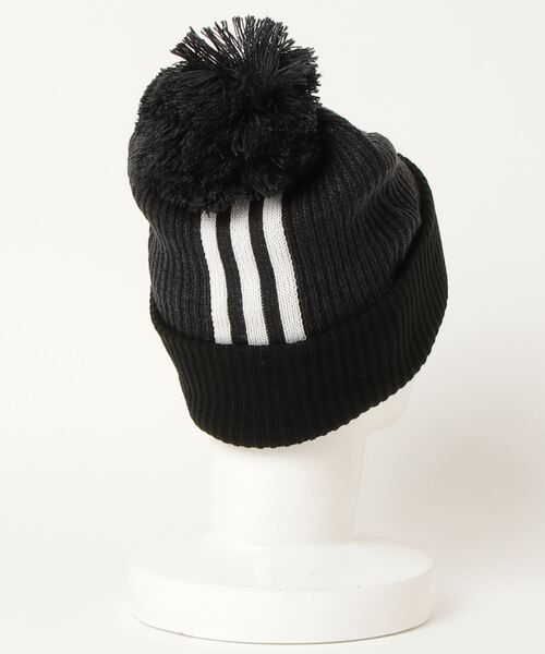 adidas(アディダス)の「アディカラー カレッジ ポンポン ビーニー / アディダスオリジナルス(ニットキャップ/ビーニー・メンズ・ブラック・MEDIUM/LARGE/X-LARGE)」の4枚目の写真