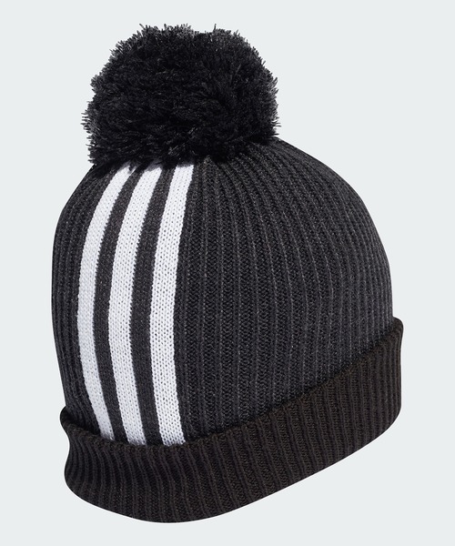 adidas(アディダス)の「アディカラー カレッジ ポンポン ビーニー / アディダスオリジナルス(ニットキャップ/ビーニー・メンズ・ブラック・MEDIUM/LARGE/X-LARGE)」の2枚目の写真