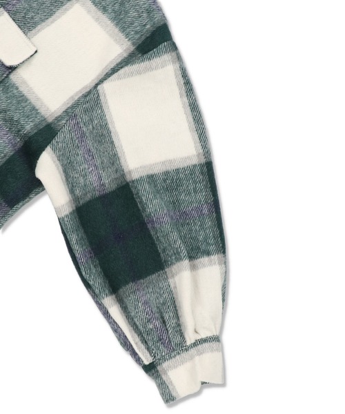 SPINNS(スピンズ)の「エコウール チェックCPOジャケット(その他アウター・レディース・ブラック/オレンジ/ブルー/グリーン・ONESIZE)」の17枚目の写真