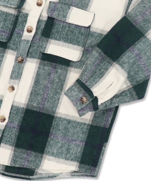 SPINNS(スピンズ)の「エコウール チェックCPOジャケット(その他アウター・レディース・ブラック/オレンジ/ブルー/グリーン・ONESIZE)」の18枚目の写真