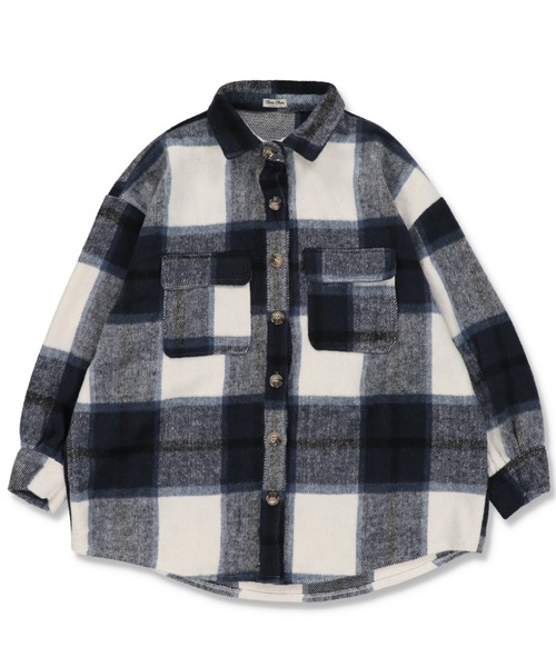 SPINNS(スピンズ)の「エコウール チェックCPOジャケット(その他アウター・レディース・ブラック/オレンジ/ブルー/グリーン・ONESIZE)」の13枚目の写真