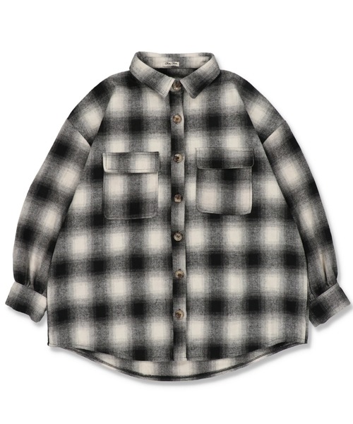 SPINNS(スピンズ)の「エコウール チェックCPOジャケット(その他アウター・レディース・ブラック/オレンジ/ブルー/グリーン・ONESIZE)」の12枚目の写真