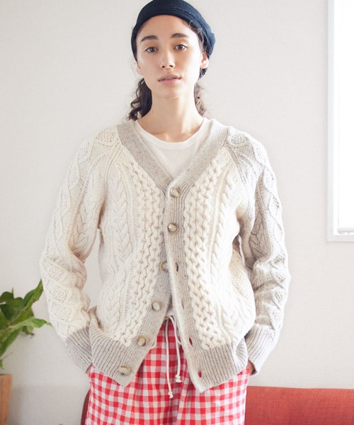 siiwa（シーワ）の「siiwa ネップケーブル2WAYカーディガン（カーディガン/ボレロ・レディース・ホワイト系その他/グレー系その他・ONE）」の2枚目の写真