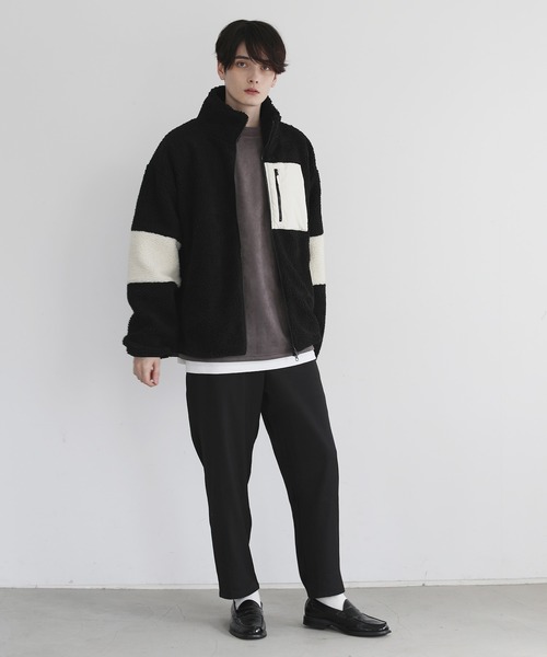 ETELIO（エテリオ）の「【24AW】防風ボア袖ライン切替スタンド