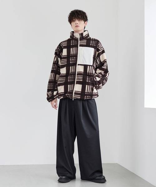 ETELIO（エテリオ）の「【25AW】防風ボア袖ライン切替スタンドネック