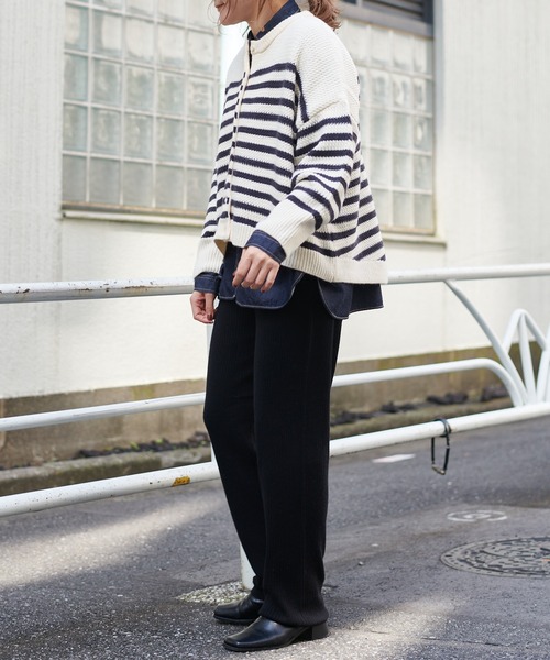 PUAL CE CIN（ピュアルセシン）の「ワイドRIBニットパンツ（その他パンツ・レディース・ブラック/ベージュ/ミント/オートミール・FREE）」の18枚目の写真