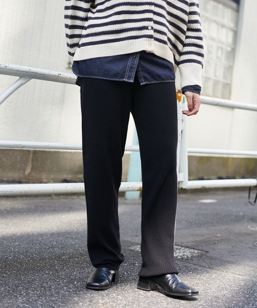 PUAL CE CIN（ピュアルセシン）の「ワイドRIBニットパンツ（その他パンツ・レディース・ブラック/ベージュ/ミント/オートミール・FREE）」の14枚目の写真