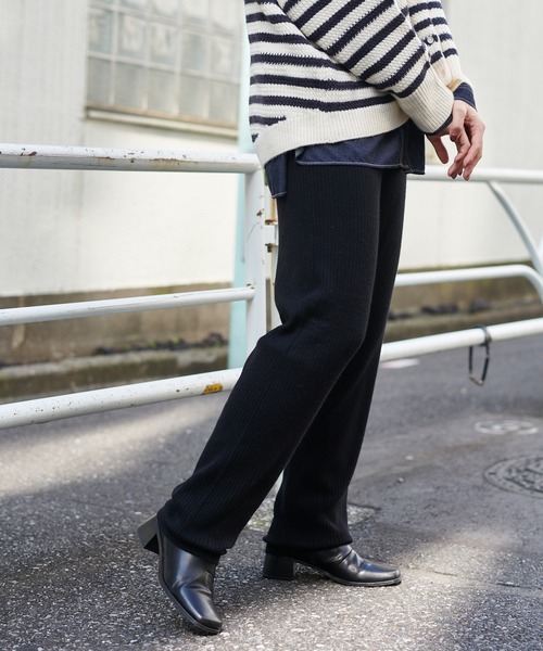 PUAL CE CIN（ピュアルセシン）の「ワイドRIBニットパンツ（その他パンツ・レディース・ブラック/ベージュ/ミント/オートミール・FREE）」の15枚目の写真