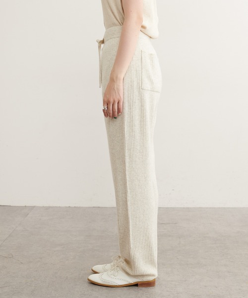 PUAL CE CIN（ピュアルセシン）の「ワイドRIBニットパンツ（その他パンツ・レディース・ブラック/ベージュ/ミント/オートミール・FREE）」の22枚目の写真