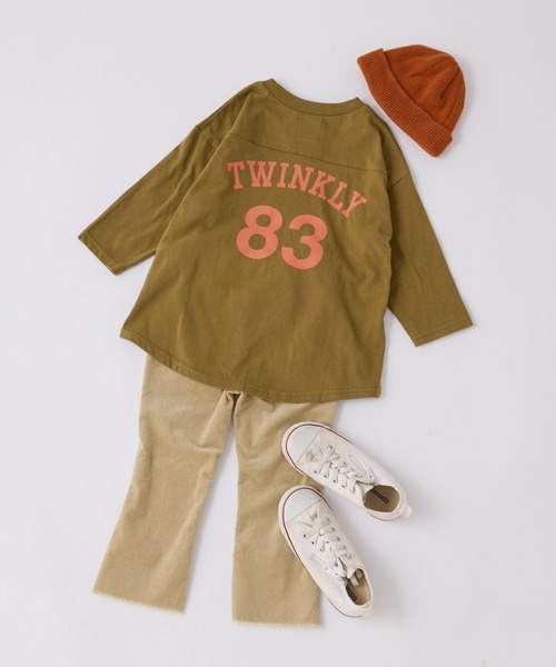 CIAOPANIC TYPY（チャオパニックティピー）の「【KIDS】ナンバリングロングTee（Tシャツ/カットソー・キッズ・オレンジ/カーキ/ブラウン・SMALL/XX-LARGE/LARGE/MEDIUM/X-LARGE）」の7枚目の写真