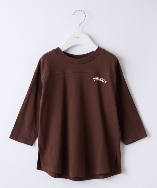 CIAOPANIC TYPY（チャオパニックティピー）の「【KIDS】ナンバリングロングTee（Tシャツ/カットソー・キッズ・オレンジ/カーキ/ブラウン・SMALL/XX-LARGE/LARGE/MEDIUM/X-LARGE）」の4枚目の写真