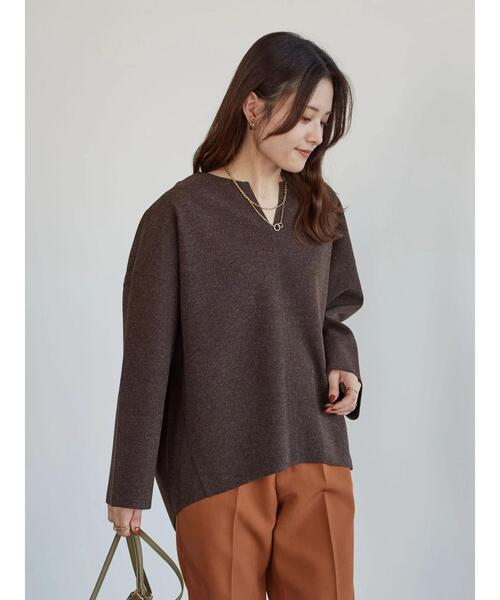 Green Parks(グリーンパークス)の「圧縮風カットプルオーバー*(Tシャツ/カットソー・レディース・ブラウン/アイボリー/ホワイト系その他/杢グレー・FREE)」の8枚目の写真