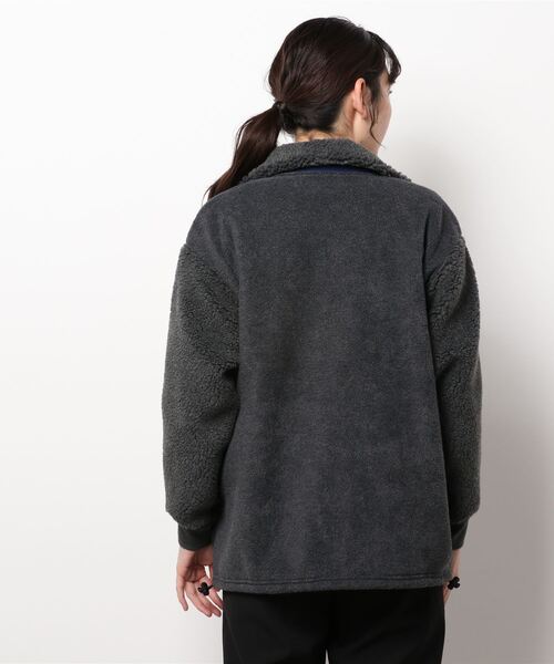 gomme（ゴム）の「フリース　ハイネックブルゾン（ブルゾン・レディース・ブラック/チャコールグレー・MEDIUM）」の15枚目の写真