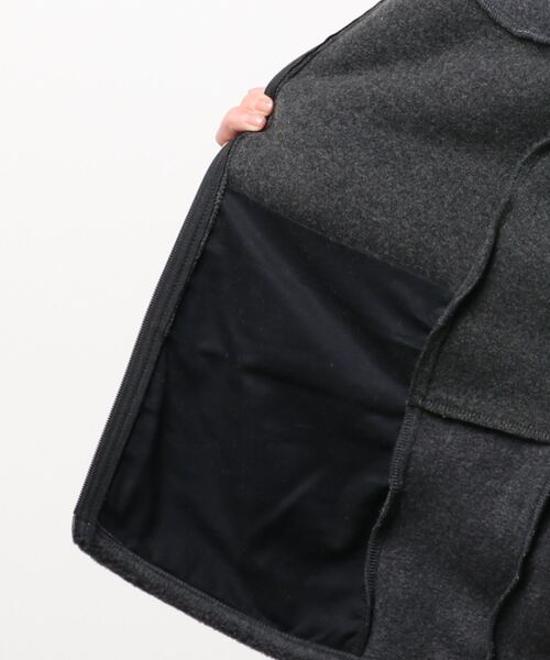 gomme（ゴム）の「フリース　ハイネックブルゾン（ブルゾン・レディース・ブラック/チャコールグレー・MEDIUM）」の7枚目の写真