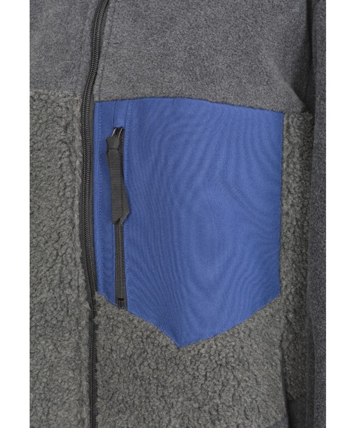 gomme（ゴム）の「フリース　ハイネックブルゾン（ブルゾン・レディース・ブラック/チャコールグレー・MEDIUM）」の11枚目の写真
