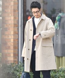 【WEB限定】SHIPS: リラックスフィット リバーシブル ステンカラー コート