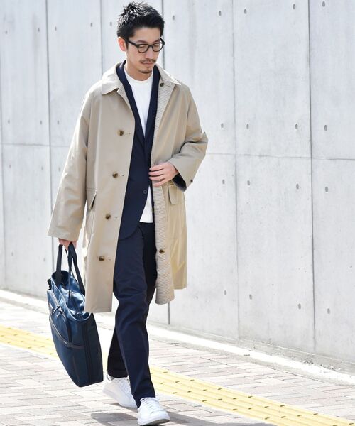 SHIPS(シップス)の「【WEB限定】SHIPS: リラックスフィット リバーシブル ステンカラー コート(ステンカラーコート・メンズ・ブラック/ベージュ・SMALL/MEDIUM/LARGE)」の21枚目の写真