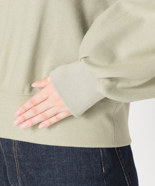 SLOBE IENA（スローブイエナ）の「ウーリージャージパーカー【手洗い可能】◆（パーカー・レディース・チャコールグレー/ベージュ/ライトグリーン・FREE）」の21枚目の写真