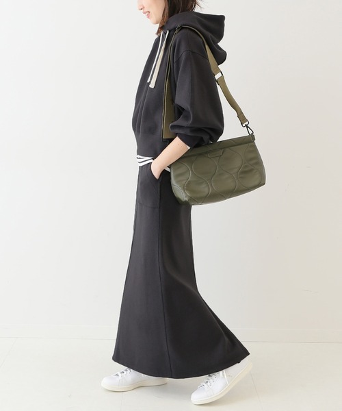 SLOBE IENA（スローブイエナ）の「ウーリージャージパーカー【手洗い可能】◆（パーカー・レディース・チャコールグレー/ベージュ/ライトグリーン・FREE）」の8枚目の写真