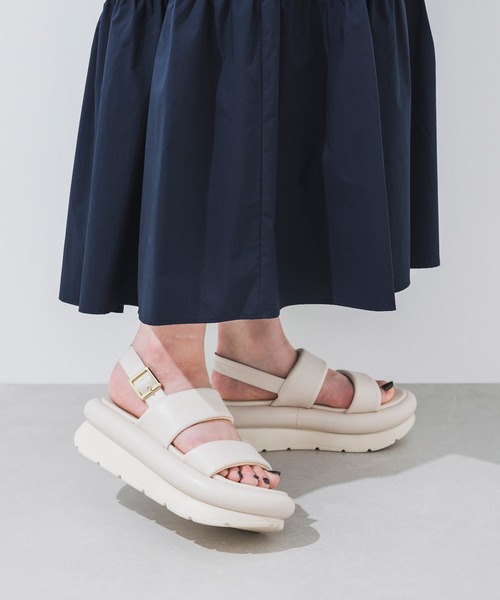 EVOL（イーボル）の「【EVOL】ダブルベルトバックバンドサンダル IS9818（サンダル・レディース・ブラック/ベージュ/アイボリー・S/M/L）」の22枚目の写真