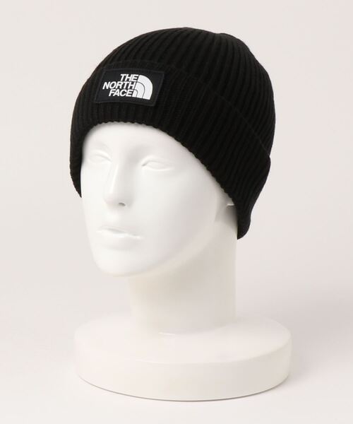 THE NORTH FACE（ザノースフェイス）の「ハーフドームBOXロゴリブニットビーニー（ニットキャップ/ビーニー・メンズ・ネイビー/ブラック・F）」の2枚目の写真