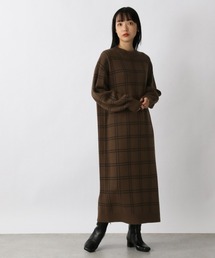 LOWRYS FARM | ウィンドウペン柄ワンピース　259260(ワンピース)