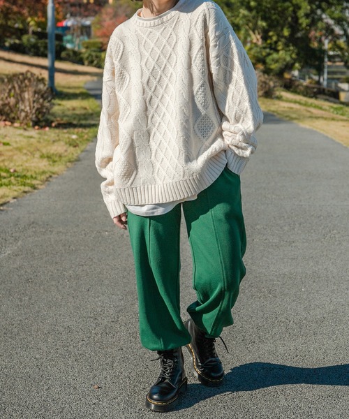 kutir（クティール）の「ケーブルニット（ニット/セーター・レディース・オフホワイト/ブラック/オレンジ/ミント・FREE）」の15枚目の写真