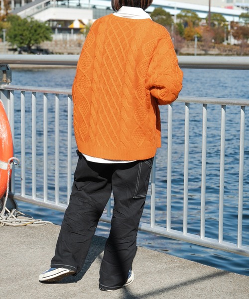 kutir（クティール）の「ケーブルニット（ニット/セーター・レディース・オフホワイト/ブラック/オレンジ/ミント・FREE）」の10枚目の写真