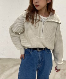 apres jour mignon | ハーフジップニット【ZOZOTOWN限定アイテム】(ニット/セーター)