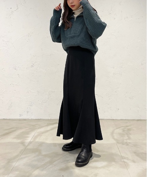 apres jour mignon(アプレジュールミニョン)の「ハーフジップニット【ZOZOTOWN限定アイテム】(ニット/セーター・レディース・アイボリー/ブラック/ブルー・フリー/X-LARGE)」の14枚目の写真