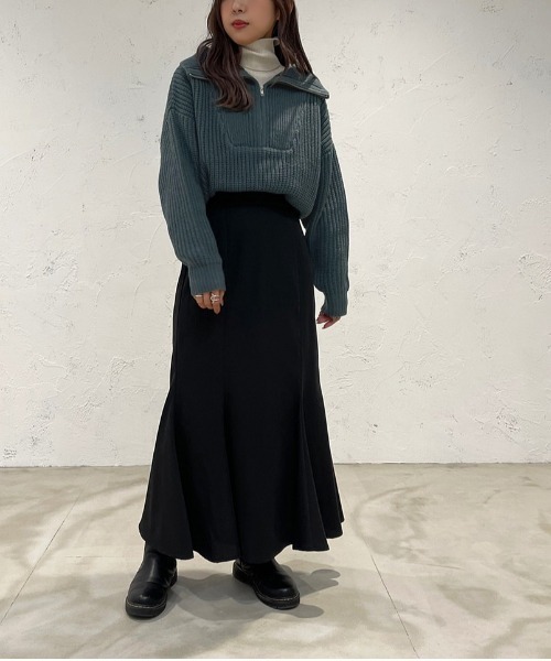 apres jour mignon(アプレジュールミニョン)の「ハーフジップニット【ZOZOTOWN限定アイテム】(ニット/セーター・レディース・アイボリー/ブラック/ブルー・フリー/X-LARGE)」の15枚目の写真