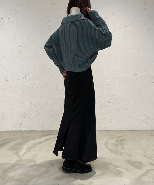 apres jour mignon(アプレジュールミニョン)の「ハーフジップニット【ZOZOTOWN限定アイテム】(ニット/セーター・レディース・アイボリー/ブラック/ブルー・フリー/X-LARGE)」の16枚目の写真