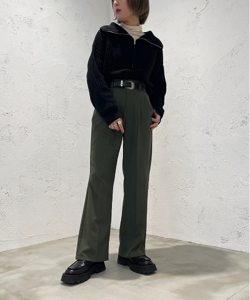 apres jour mignon(アプレジュールミニョン)の「ハーフジップニット【ZOZOTOWN限定アイテム】(ニット/セーター・レディース・アイボリー/ブラック/ブルー・フリー/X-LARGE)」の8枚目の写真