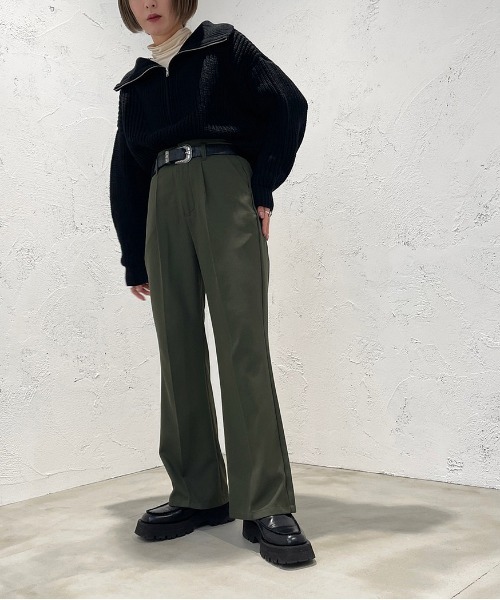 apres jour mignon(アプレジュールミニョン)の「ハーフジップニット【ZOZOTOWN限定アイテム】(ニット/セーター・レディース・アイボリー/ブラック/ブルー・フリー/X-LARGE)」の9枚目の写真