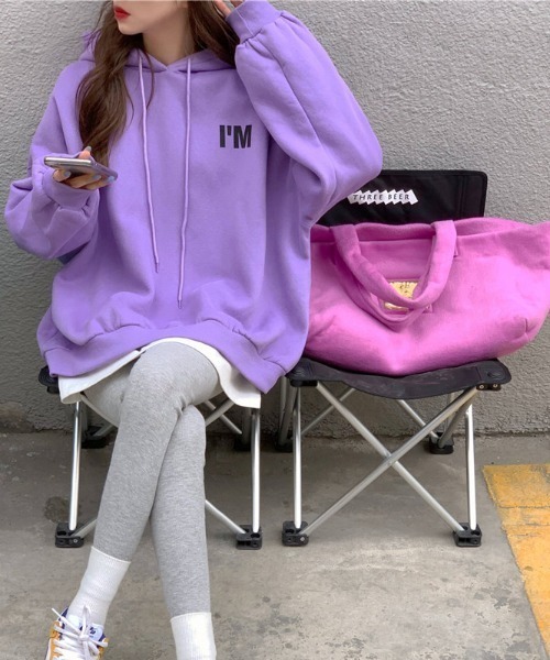almo（アルモ）の「胸ロゴプルオーバーパーカー(WA)（パーカー・レディース・ブラック/パープル/グレー・X-LARGE）」の3枚目の写真