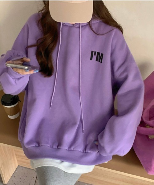 almo（アルモ）の「胸ロゴプルオーバーパーカー(WA)（パーカー・レディース・ブラック/パープル/グレー・X-LARGE）」の13枚目の写真