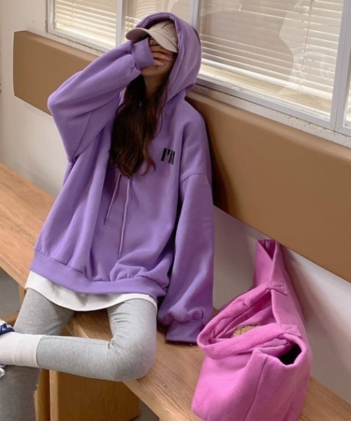 almo（アルモ）の「胸ロゴプルオーバーパーカー(WA)（パーカー・レディース・ブラック/パープル/グレー・X-LARGE）」の16枚目の写真