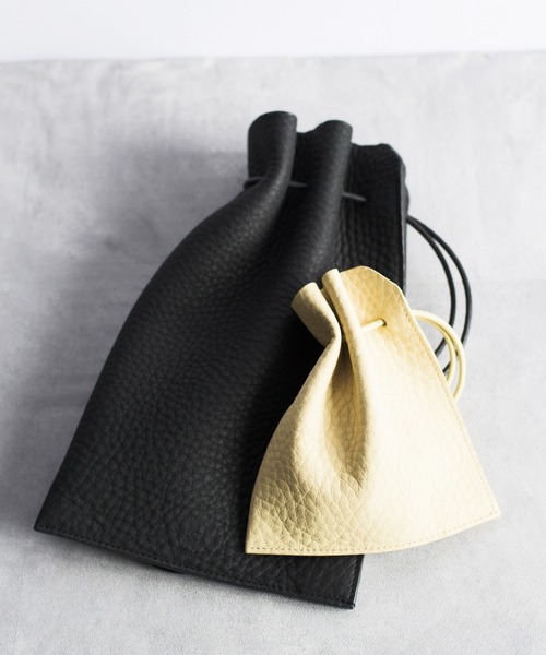 ITTI イッチ レザーミニバッグ 巾着 XXS HERRIE KINCHAKU POUCH - XXS / RAPTO FLEX｜レザー ミニ巾着