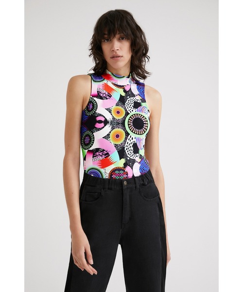 Desigual(デシグアル)の「M. Christian Lacroix Galacticプリント ボディスーツ(その他トップス・レディース・ブラック・XL/S/M/XS/L)」の6枚目の写真