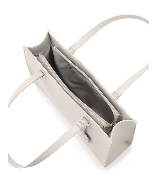 Perfect Suit FActory（パーフェクトスーツファクトリー）の「サフィアーノ　スクエアトートバッグ（ビジネスバッグ・レディース・ブラック/ピンク系その他/ライトグレー・FREE）」の7枚目の写真