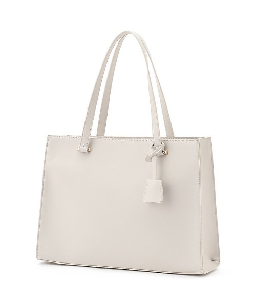 Perfect Suit FActory（パーフェクトスーツファクトリー）の「サフィアーノ　スクエアトートバッグ（ビジネスバッグ・レディース・ブラック/ピンク系その他/ライトグレー・FREE）」の18枚目の写真